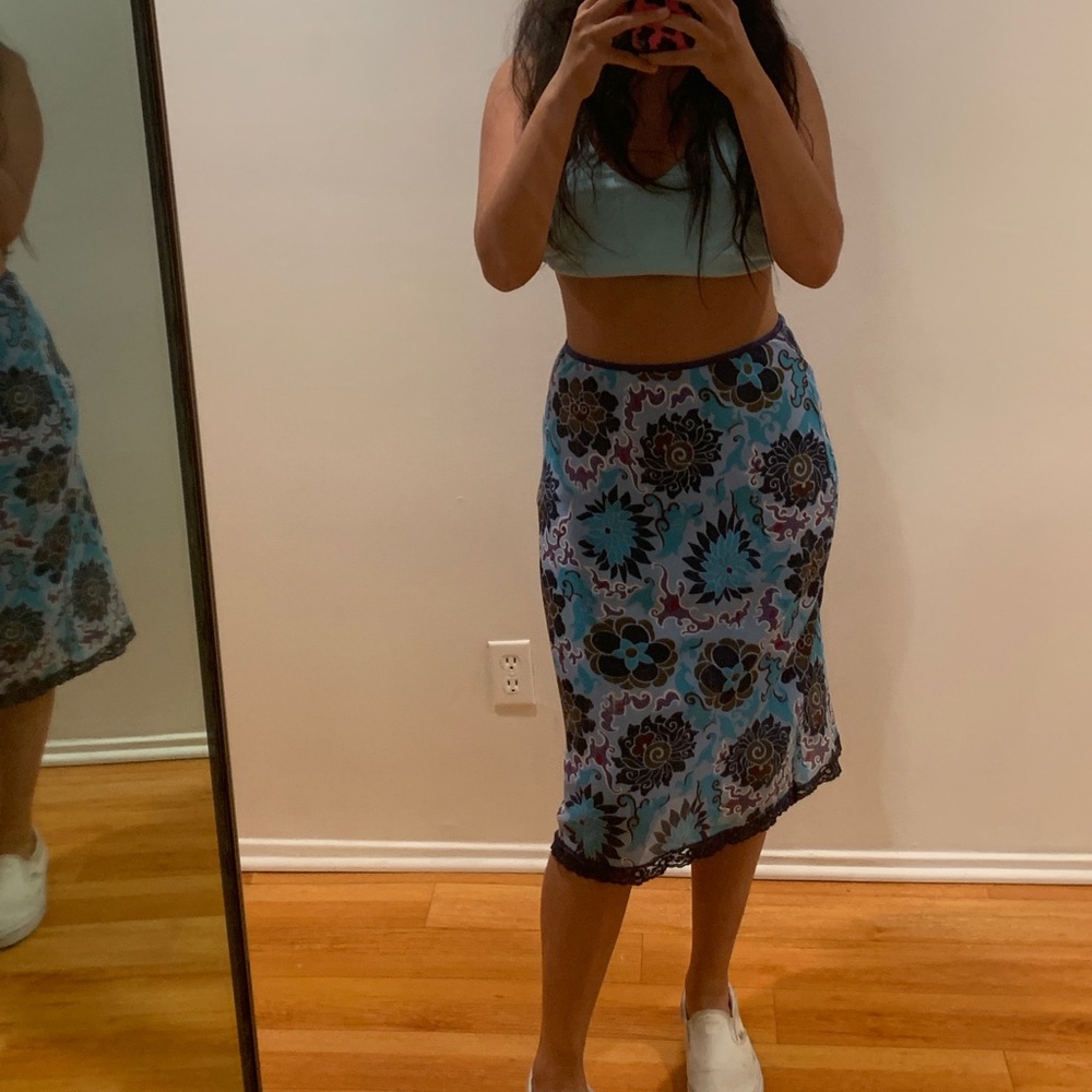floral midi skirt